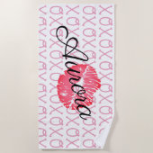 Serviette De Plage Baiser XOXO (Devant)