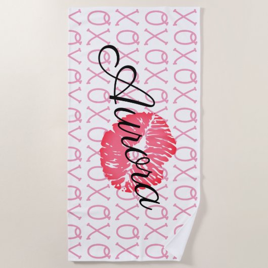 Serviette De Plage Baiser XOXO (Devant)