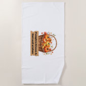 Serviette De Plage Baisers citrouilles et souhaits de récolte Automne (Devant)