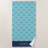 Serviette De Plage Bait de requin personnalisé (Devant)