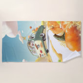 Serviette De Plage Balade en Citrouille lunaire (Devant)