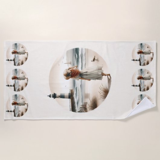 Serviette De Plage Balade Phare (Devant)