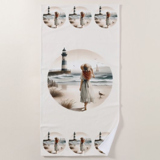 Serviette De Plage Balade Phare (Devant)