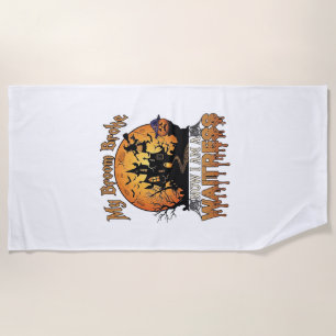 Serviette De Plage Balai Cassé Serveuse Halloween Sorcière Maison Han