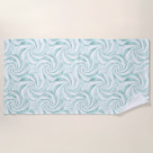 Serviette De Plage Balançoires blanches à la menthe Aqua (Devant)