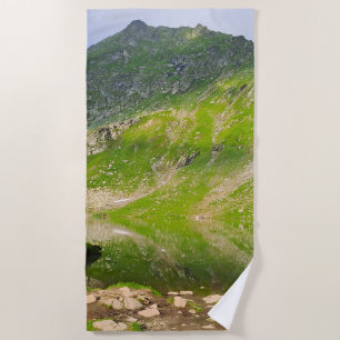 Serviette De Plage Balea Lake Mountain Slope – Romania Alpine Print