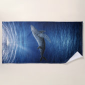 Serviette de plage baleine à bosse océan (Devant)