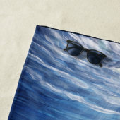 Serviette de plage baleine à bosse océan (En situation)