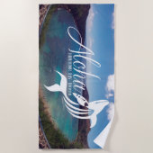 Serviette De Plage Baleine d'île d'Hawaï Oahu de baie de Hanauma (Devant)