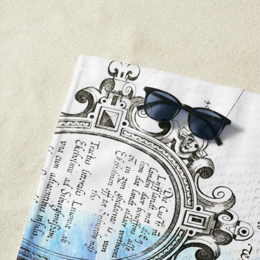 Serviette De Plage Baleine d'Orca Carte ancienne (En situation)