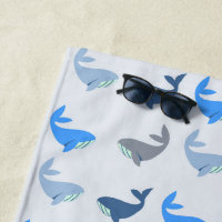 Baleine moderne mignonne Motif illustré bleu