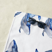 Serviette De Plage Baleines Bleues Vie Marine (En situation)