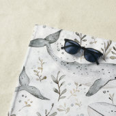 Serviette De Plage Baleines gris océanique (En situation)