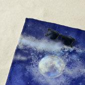 Serviette De Plage Baleines tueuses en Pleine lune - Dessin (En situation)