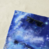 Serviette De Plage Baleines tueuses en Pleine lune - Miroir - Dessin  (En situation)