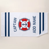 Serviette De Plage Balise d'anneau nautique nommée d'ancre de (Devant)