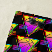 Serviette De Plage Balle de basket-ball moderne rétro (En situation)