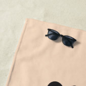 Serviette De Plage Ballerina de l'Afro-Américaine avec Bow (En situation)