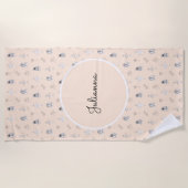 Serviette De Plage Ballerina et Fleurs de Pêche (Devant)