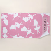 Serviette De Plage Ballerina Motif, Filles de ballet, Danse, Votre No (Devant)