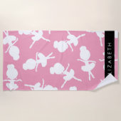 Serviette De Plage Ballerina Motif, Filles de ballet, Danse, Votre No (Devant)