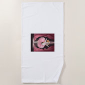 Serviette De Plage Ballerine Beagle � Danse de chien drôle (Devant)