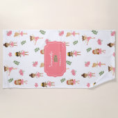 Serviette De Plage Ballet Pink Ballerinas Danser Motif fille (Devant)