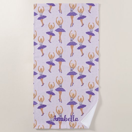 Serviette De Plage Ballet scandinave Ballerina Custom (Devant)