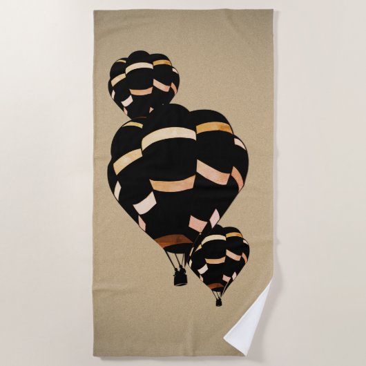 Serviette De Plage Ballons à air chaud rustique (Devant)