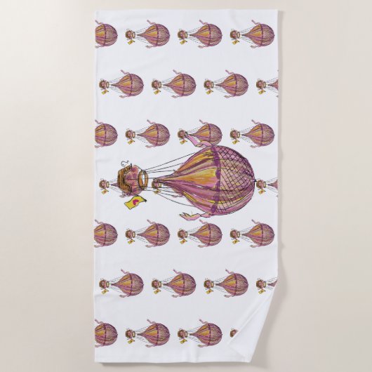 Serviette De Plage Ballotte à air chaud (Devant)
