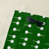 Serviette De Plage Bals de golf en motif vert (En situation)