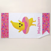 Serviette de plage Banana Beach personnalisée (Devant)