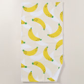 Serviette De Plage Banane Pop Jaune Crème (Devant)