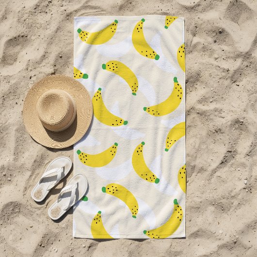 Serviette De Plage Banane Pop Jaune Crème