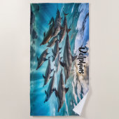 Serviette De Plage Bancs de dauphins (Devant)