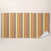 Serviette De Plage Bande d'auvent du milieu du siècle - neutrales de (Devant)