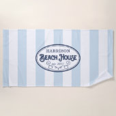 Serviette De Plage Bande de maison de plage personnalisée (Devant)