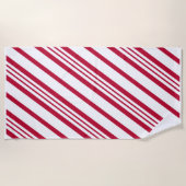 Serviette De Plage Bande de sucre de canne de Noël (Devant)