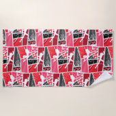 Serviette De Plage Bande dessinée Miraculaire Ladybug Paris Motif (Devant)