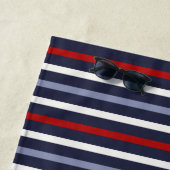 Serviette De Plage Bande Nautique (En situation)