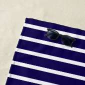 Serviette De Plage Bande nautique de baleine (En situation)