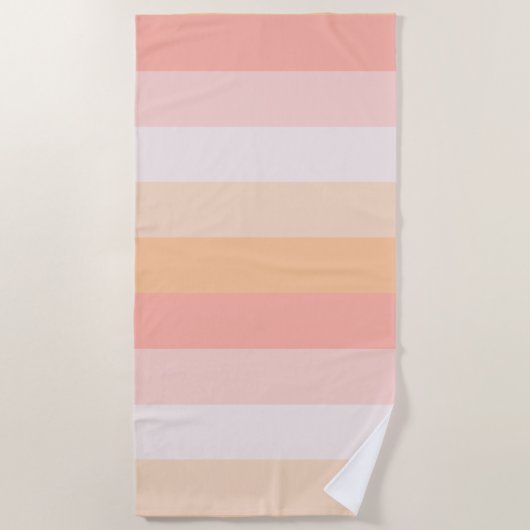 Serviette De Plage Bande rose vif moderne (Devant)