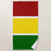 Serviette De Plage Bandes de couleurs de reggae (Devant)