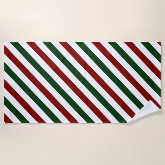 Serviette De Plage Bandes de Noël personnalisables (Devant)