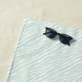 Serviette De Plage Bandes d'impression Zebra Mint (En situation)