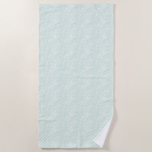 Serviette De Plage Bandes d'impression Zebra Mint