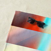 Serviette De Plage Bandes du coucher du soleil (En situation)