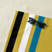 Serviette De Plage Bandes jersey de nom personnalisé (En situation)