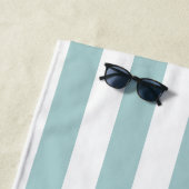 Serviette De Plage Bandes Nautiques | Logo personnalisé Dollar de sab (En situation)