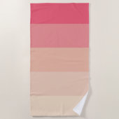 Serviette De Plage Bandes pastel roses (Devant)